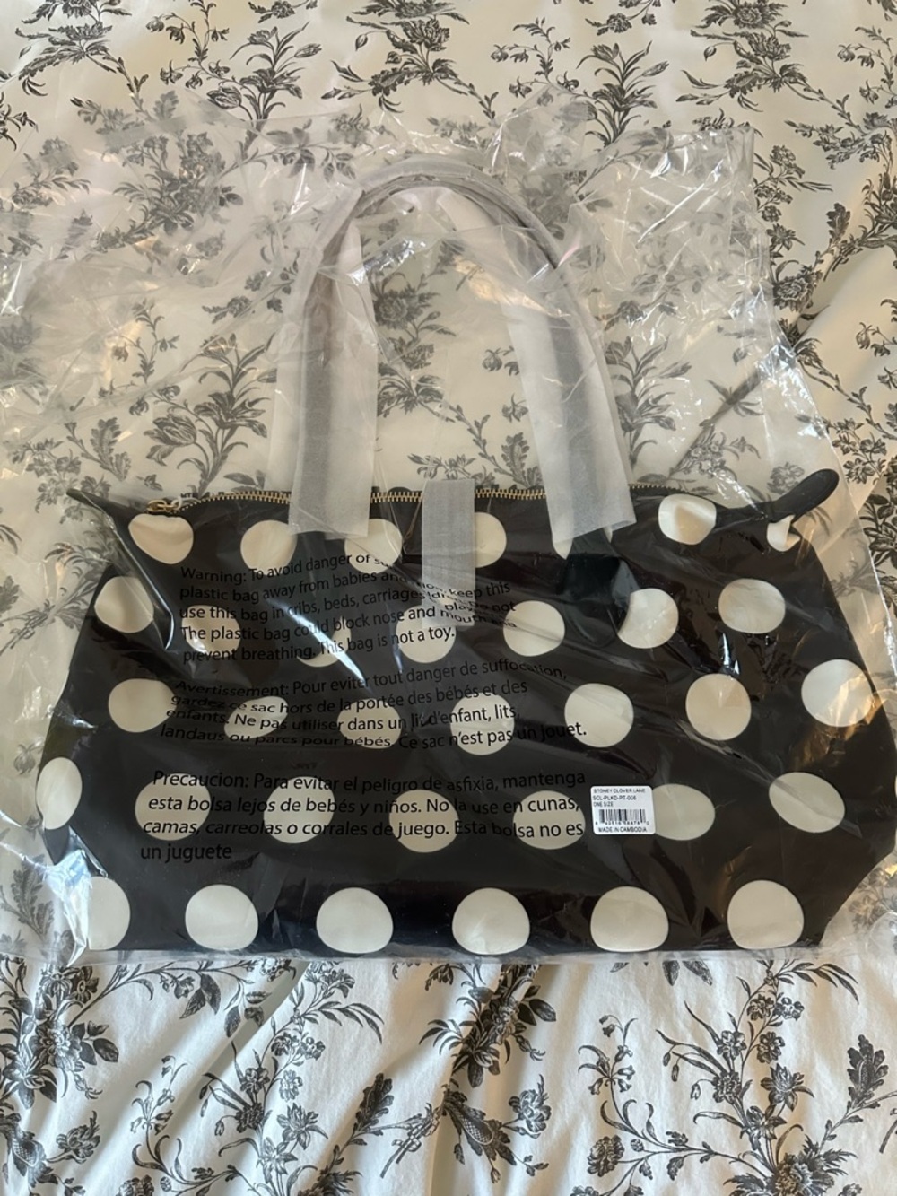 Stoney Clover Lane Polka Dot Tote NWT